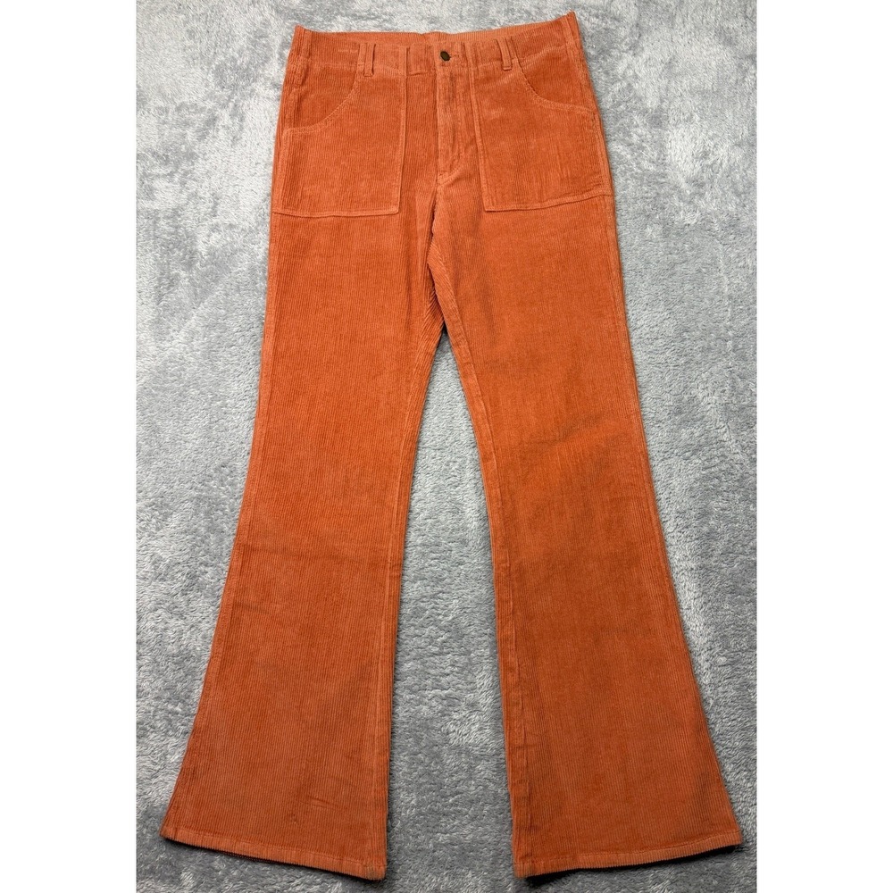 Corduroy Flare Pants in Rust Orange - Men
